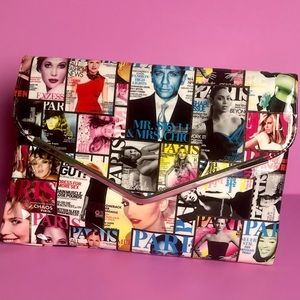 Multi colored purse with chain strap